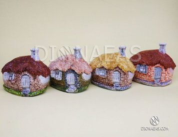 Овальний будиночок із солом'яним дахом DK145 фото